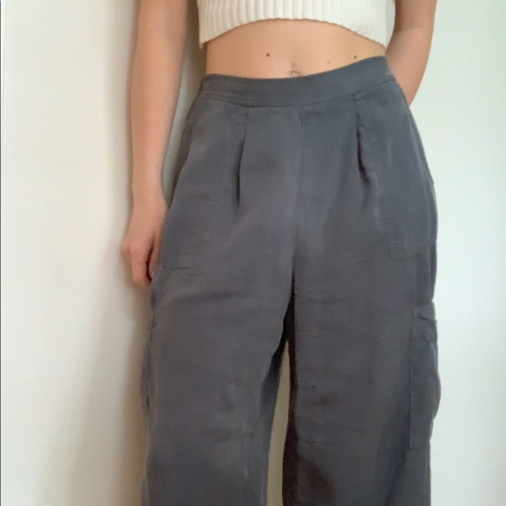 Dusty blue tencel pants